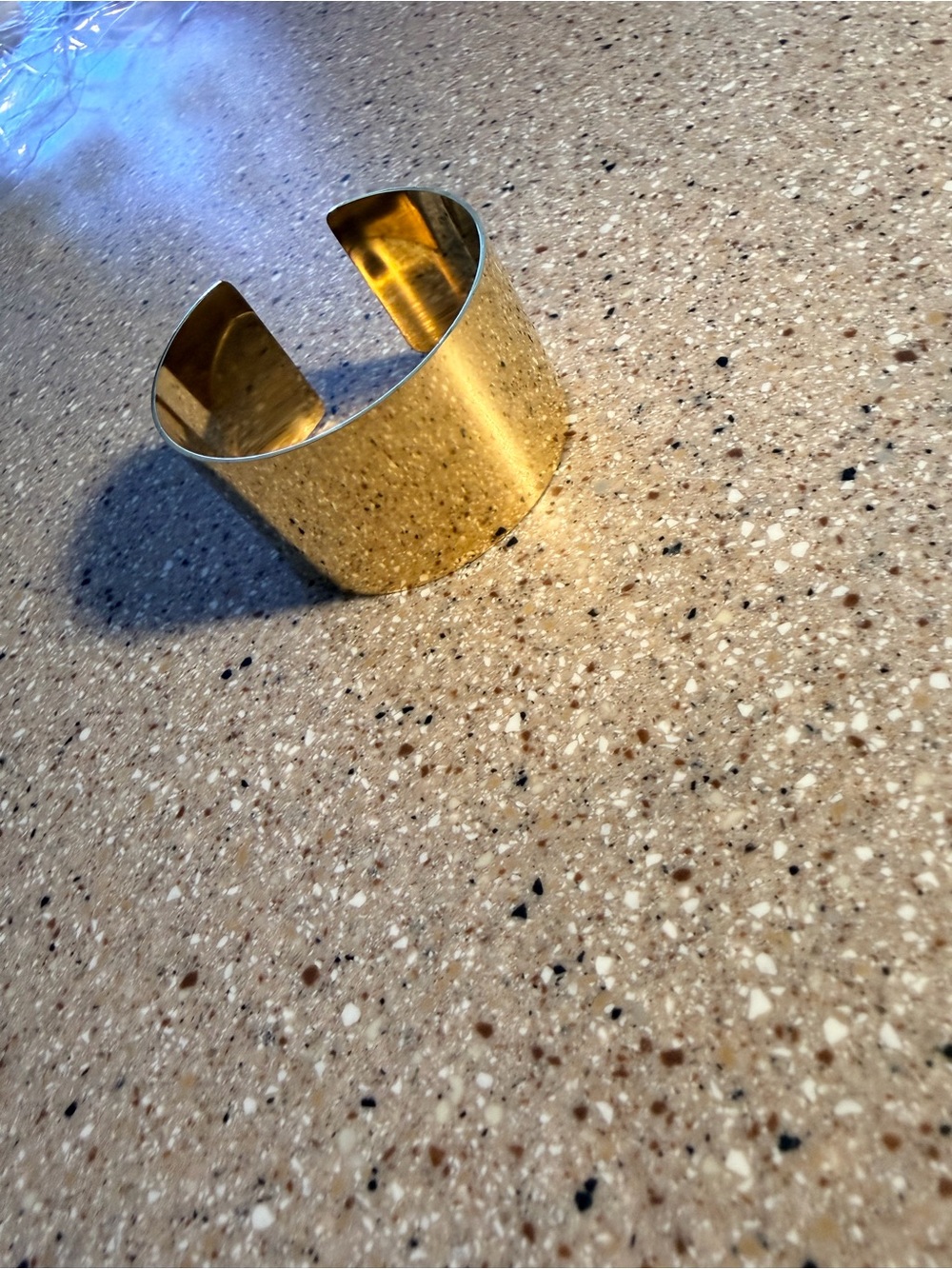 Classic Golden toneWide Cuff Bracelet - Women's Open Bangle